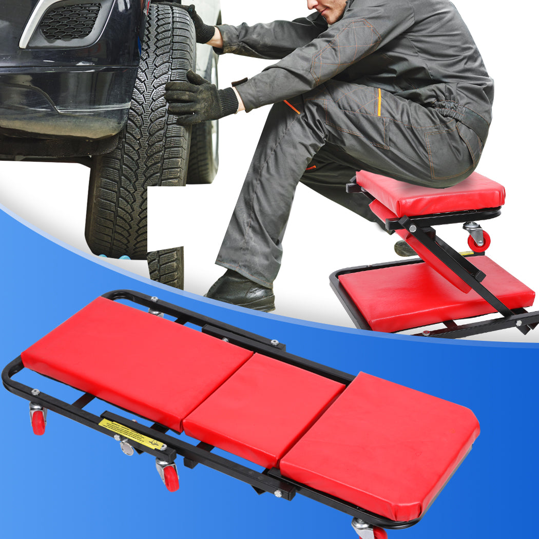 Traderight Folding Creeper Mechanic Red-1910113097864056837