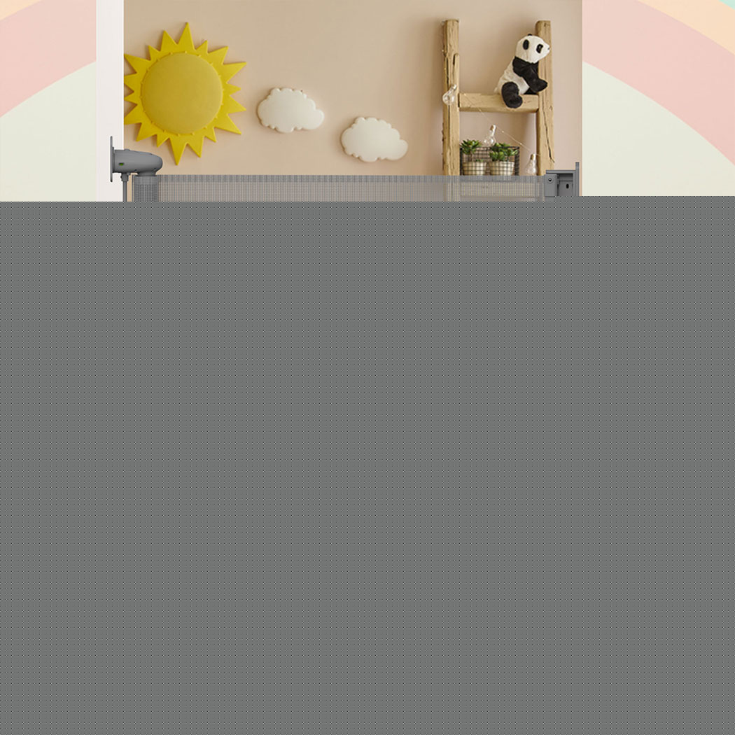 BoPeep Retractable Baby Safety Gates 150cm Grey 150 cm-1954802788848504838