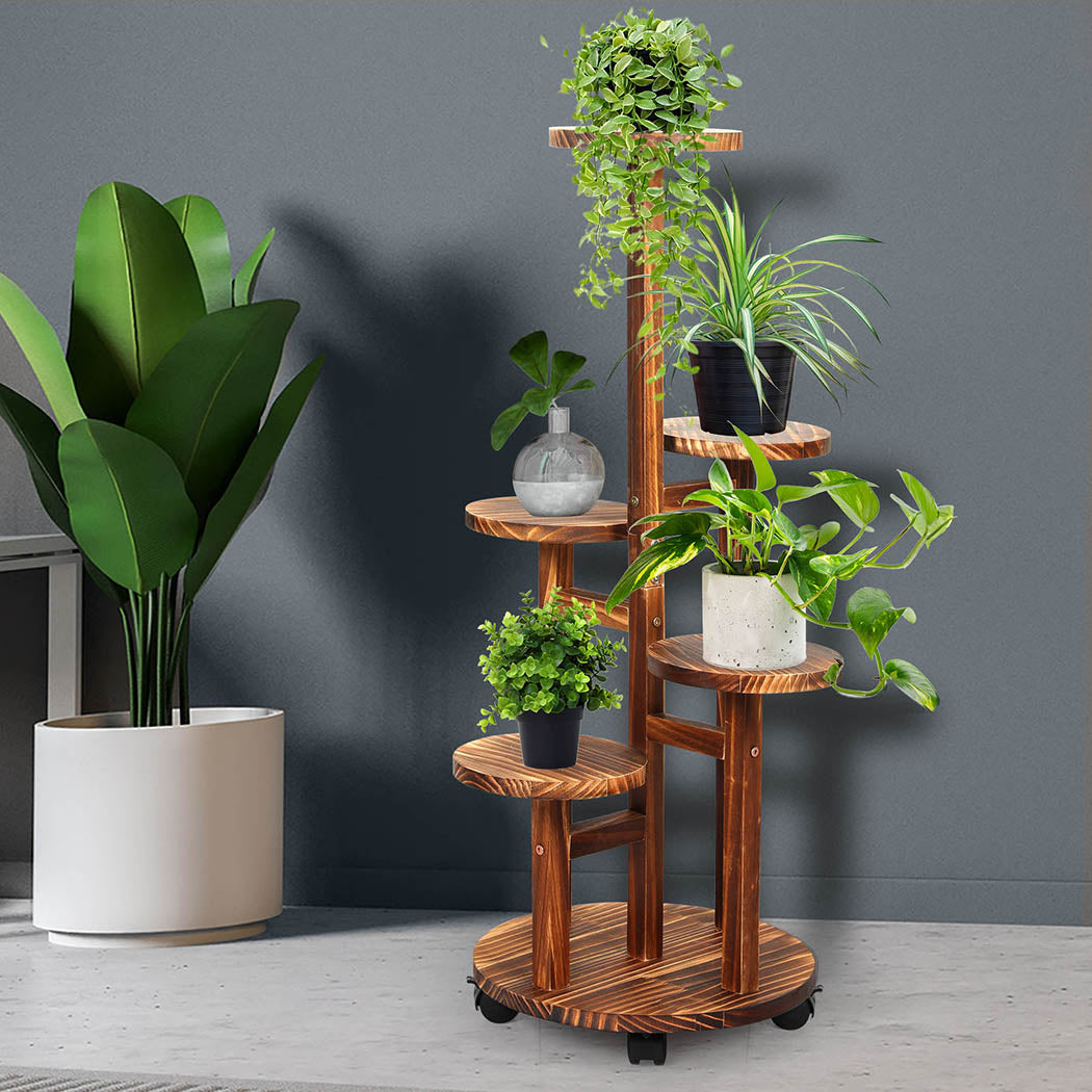 Levede 4-Tier Plant Stand Wood Wooden-1910112311415279622