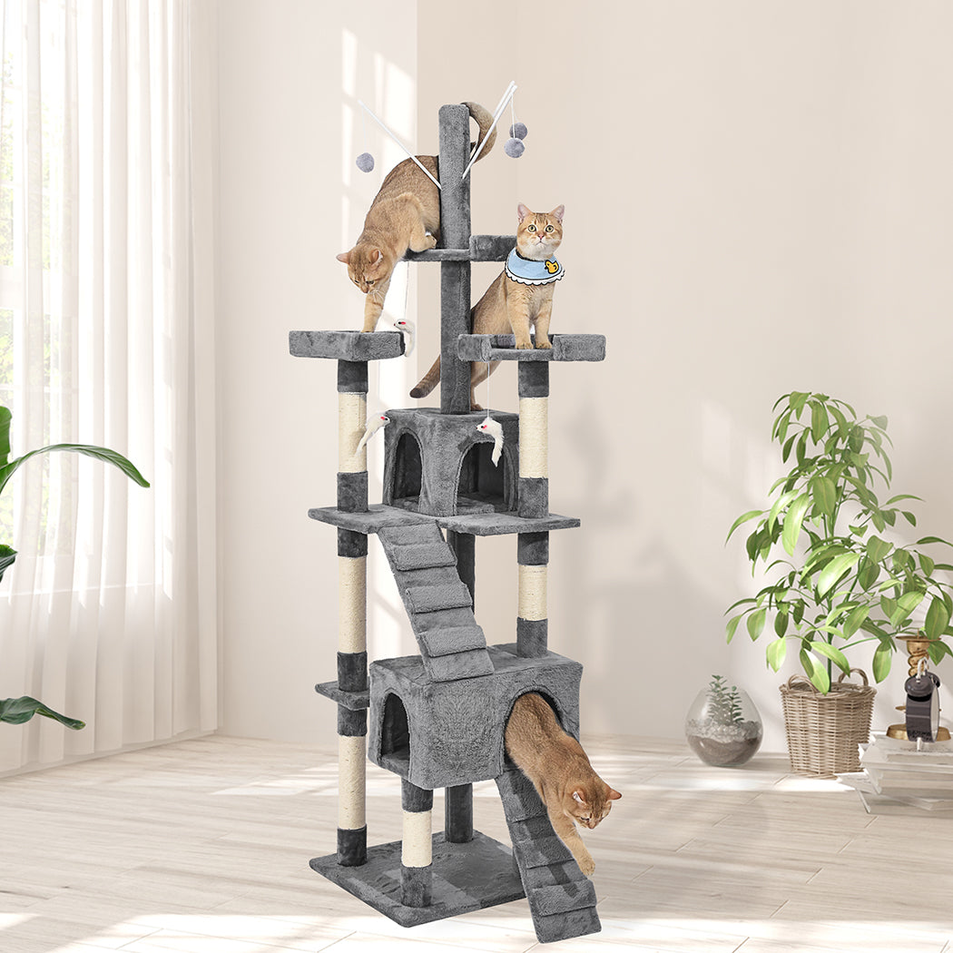 PaWz Cat Tree Scratching Post Scratcher Grey-1954802766077628422