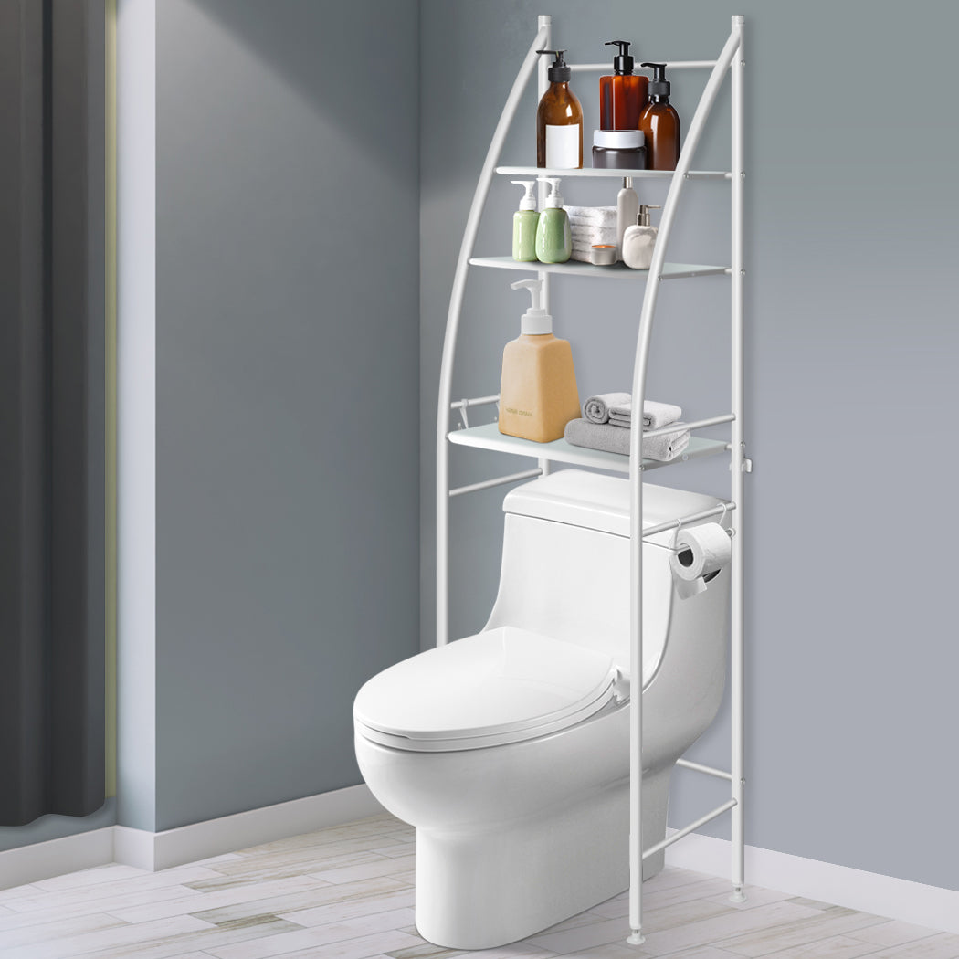 Dutxa 3 Tier Over Toilet Storage Shelf White-1954802749820506118
