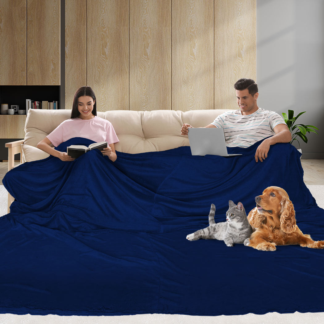 DreamZ 3x3M Large Oversized Blanket Navy-1919892915514118150