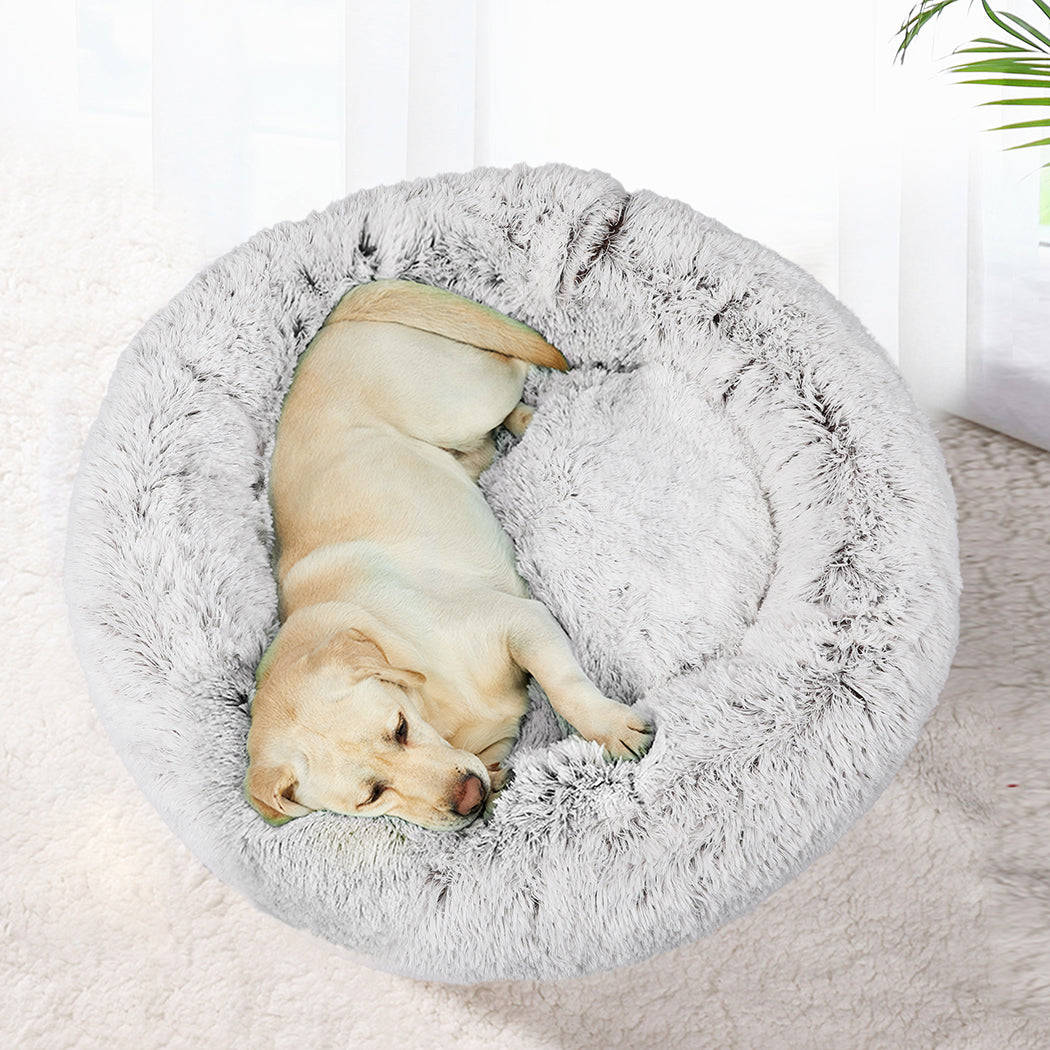 PaWz Pet Bed Cat Dog Donut Nest Calming M Coffee Medium-1910112958197927942