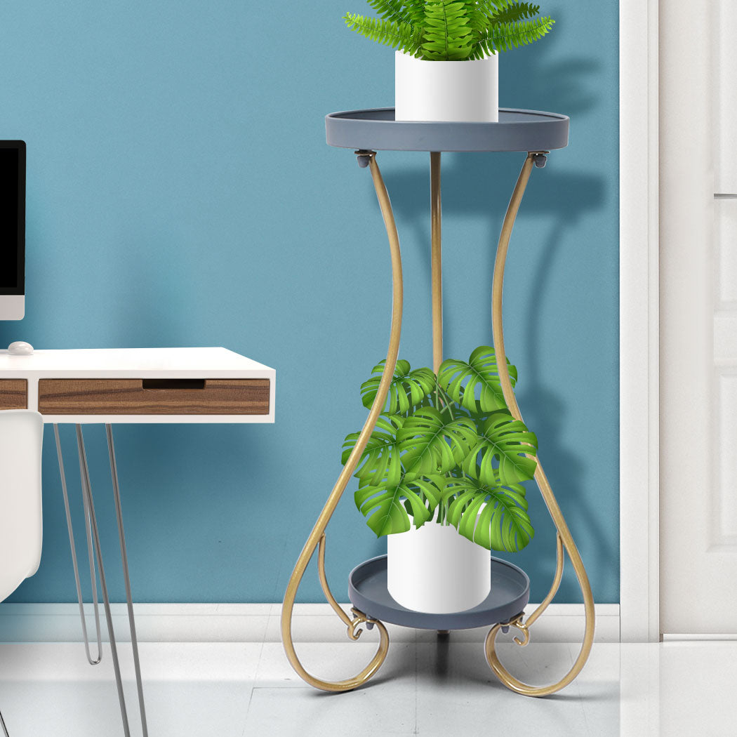 Levede Plant Stand 2 Tiers Outdoor Indoor Large-1910112298744287238