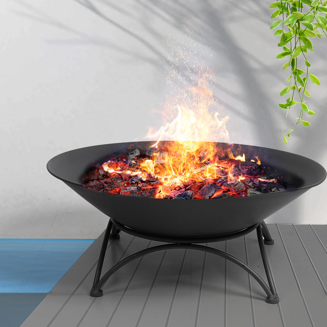 Moyasu 2IN1 Fire Pit Bowl Firepit Garden Black-1910112944331558918