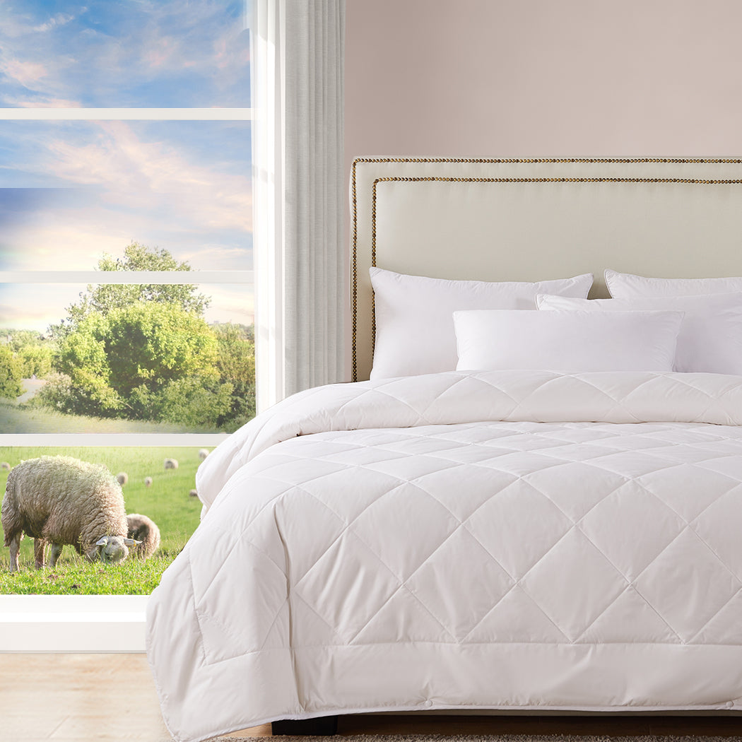 DreamZ Wool Quilt Aus Merino Duvet Doona Single-1910112504542007302