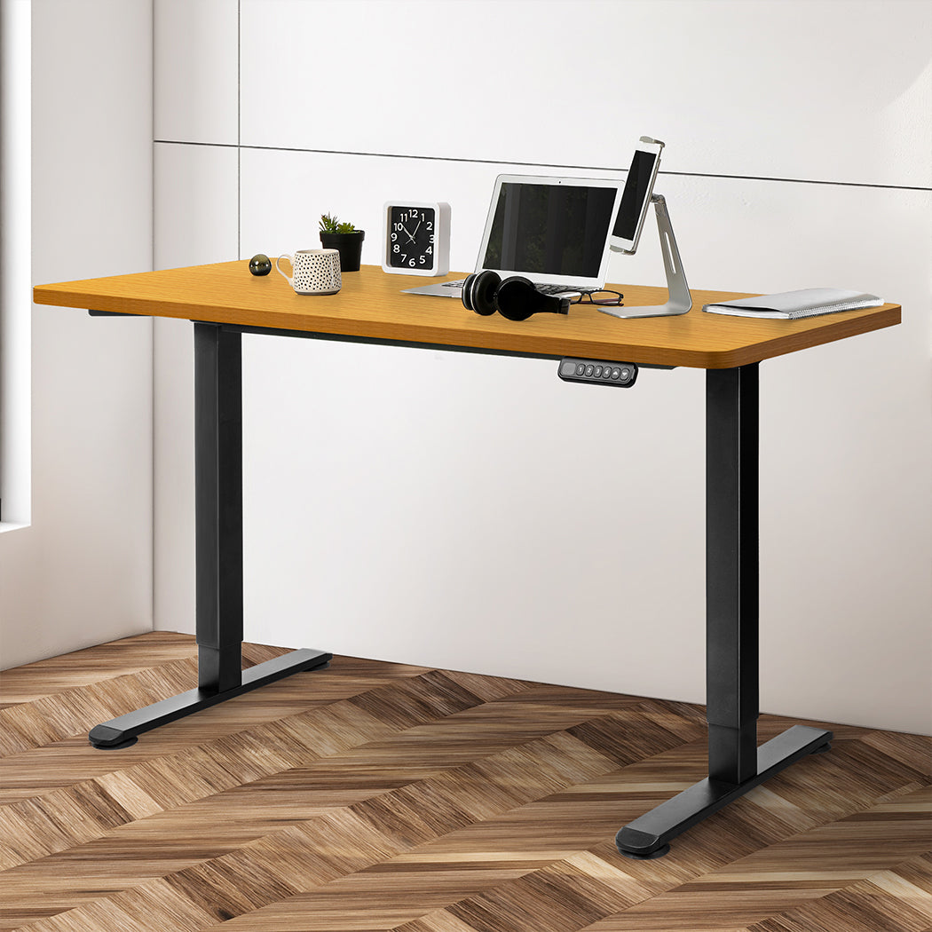 Levede Motorised Standing Desk Adjustable 120cm Natural 800x 1.5MM-1954803015869403142