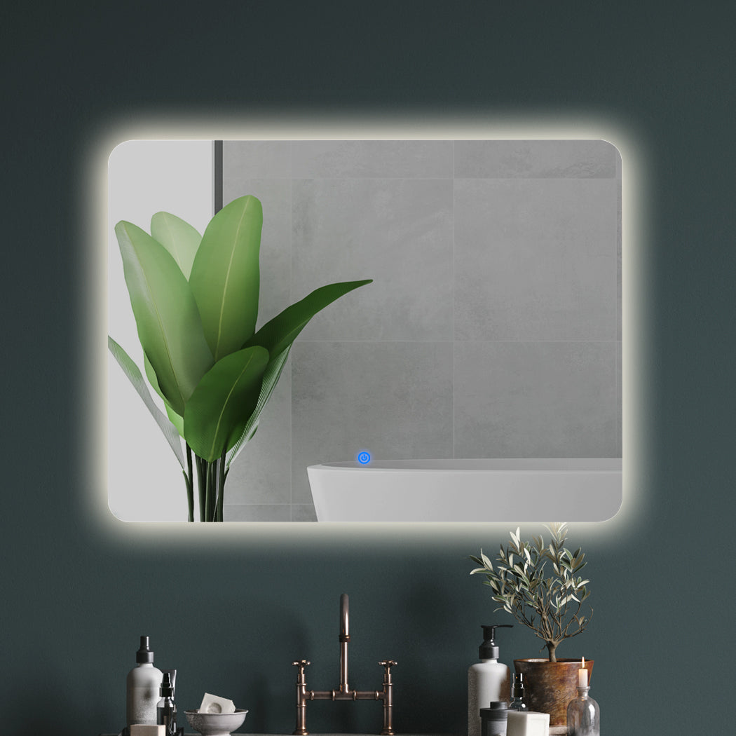 EMITTO LED Wall Mirror Anti-fog Bathroom 70x50cm 50x70-1910112985511235590