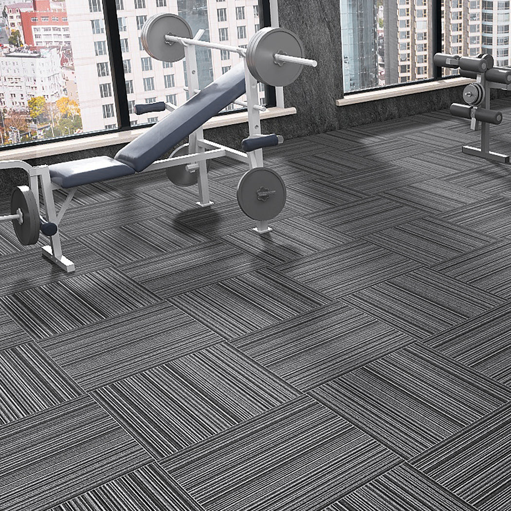 Marlow 20x Carpet Tiles 5m2 Box Heavy Black-1954802710482128903