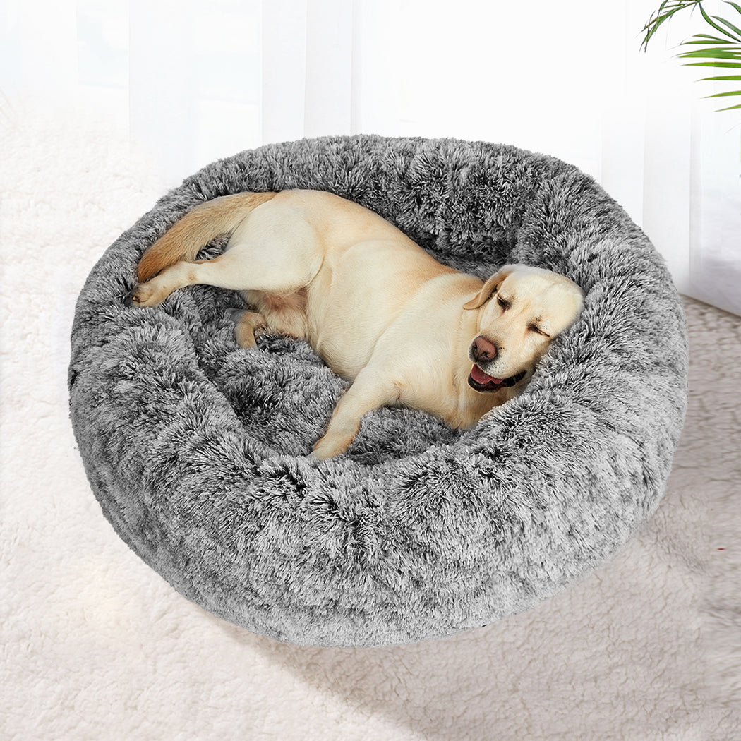 PaWz Pet Bed Cat Dog Donut Nest Calming XXL Charcoal XX-Large-1910112961184272390