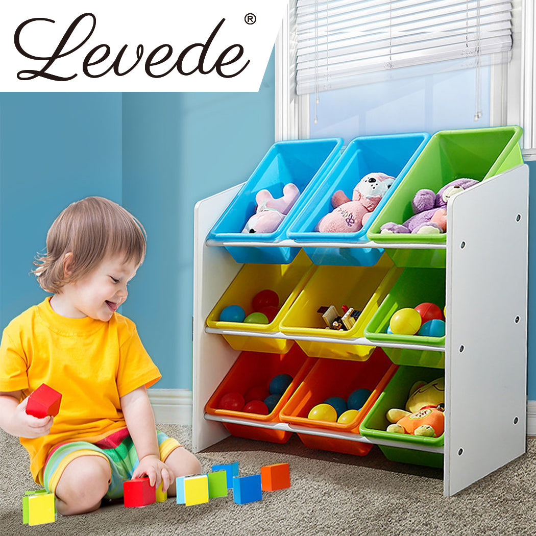 Levede 9 Bins Kids Toy Box Bookshelf-1917016717956091910