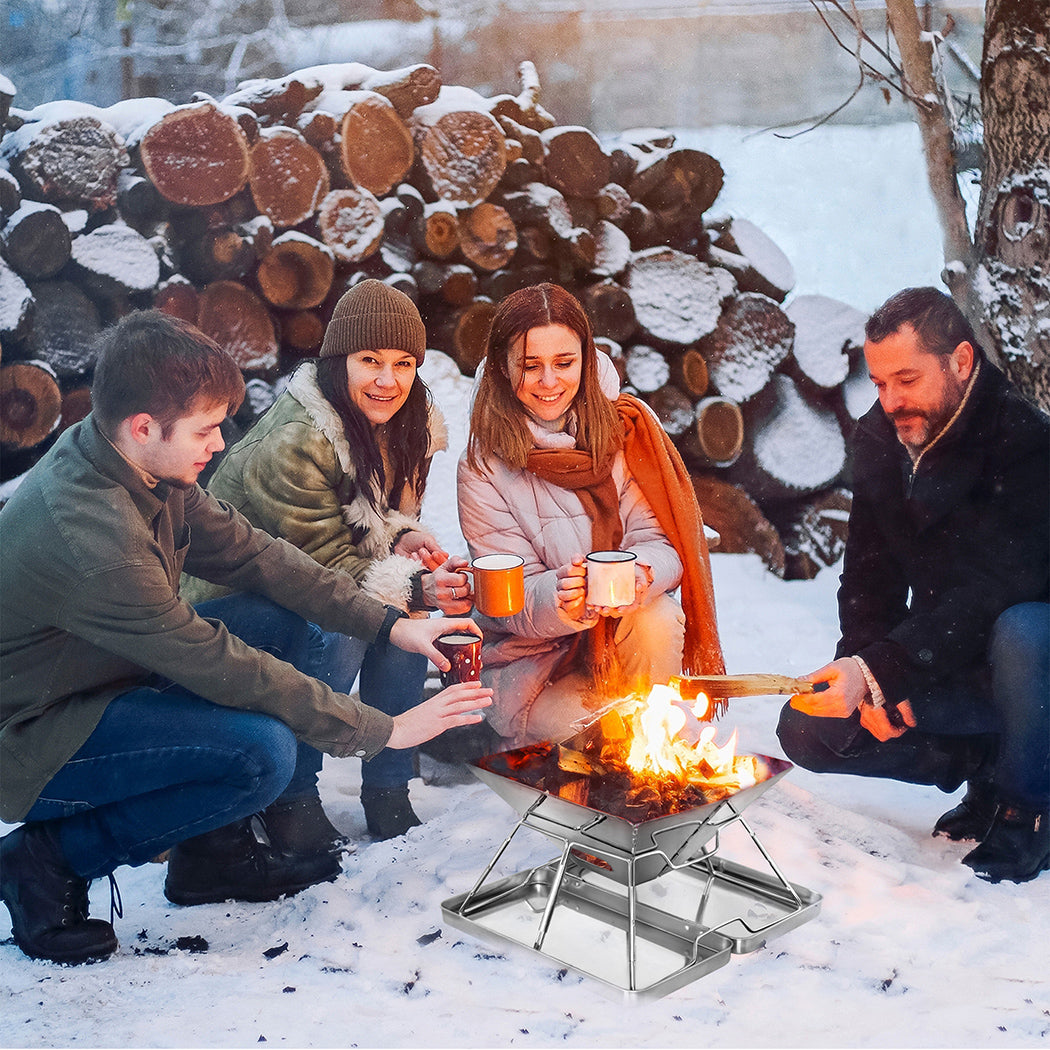 Levede Folding BBQ Portable Charcoal Grill 2-IN-1-1954802457372659718