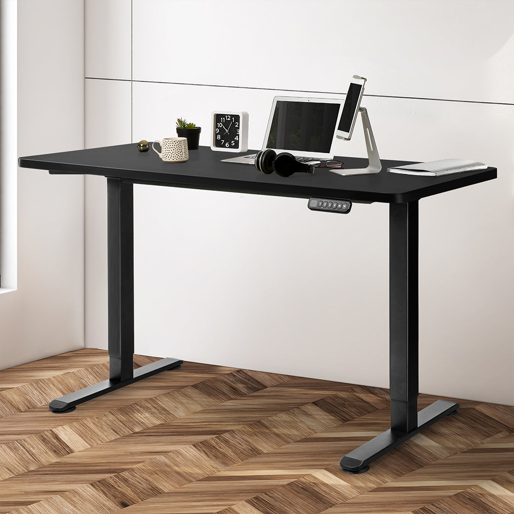 Levede Motorised Standing Desk Adjustable 140cm Black 1000x 1MM-1954803019078045701