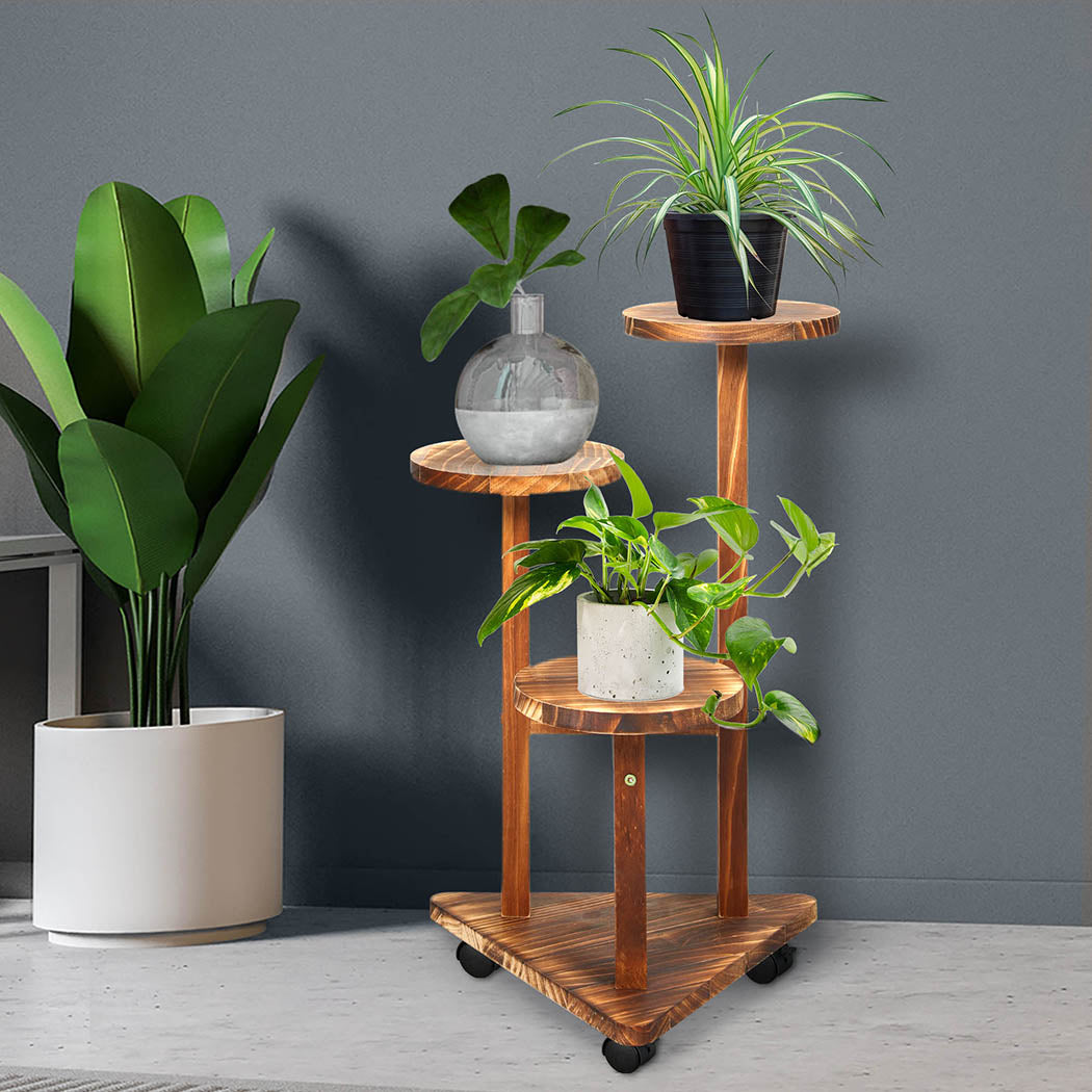 Levede 3-Tier Plant Stand Wood Wooden-1910112311113289734