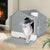PaWz Fully Enclosed Cat Litter Box Mat Grey-1954802566021910534