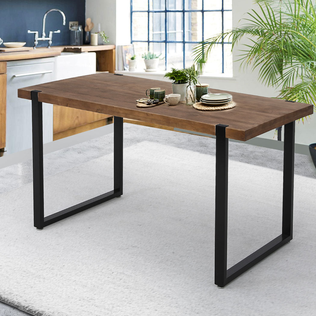 Levede Dining Table Industrial Wooden-1954802981195091974