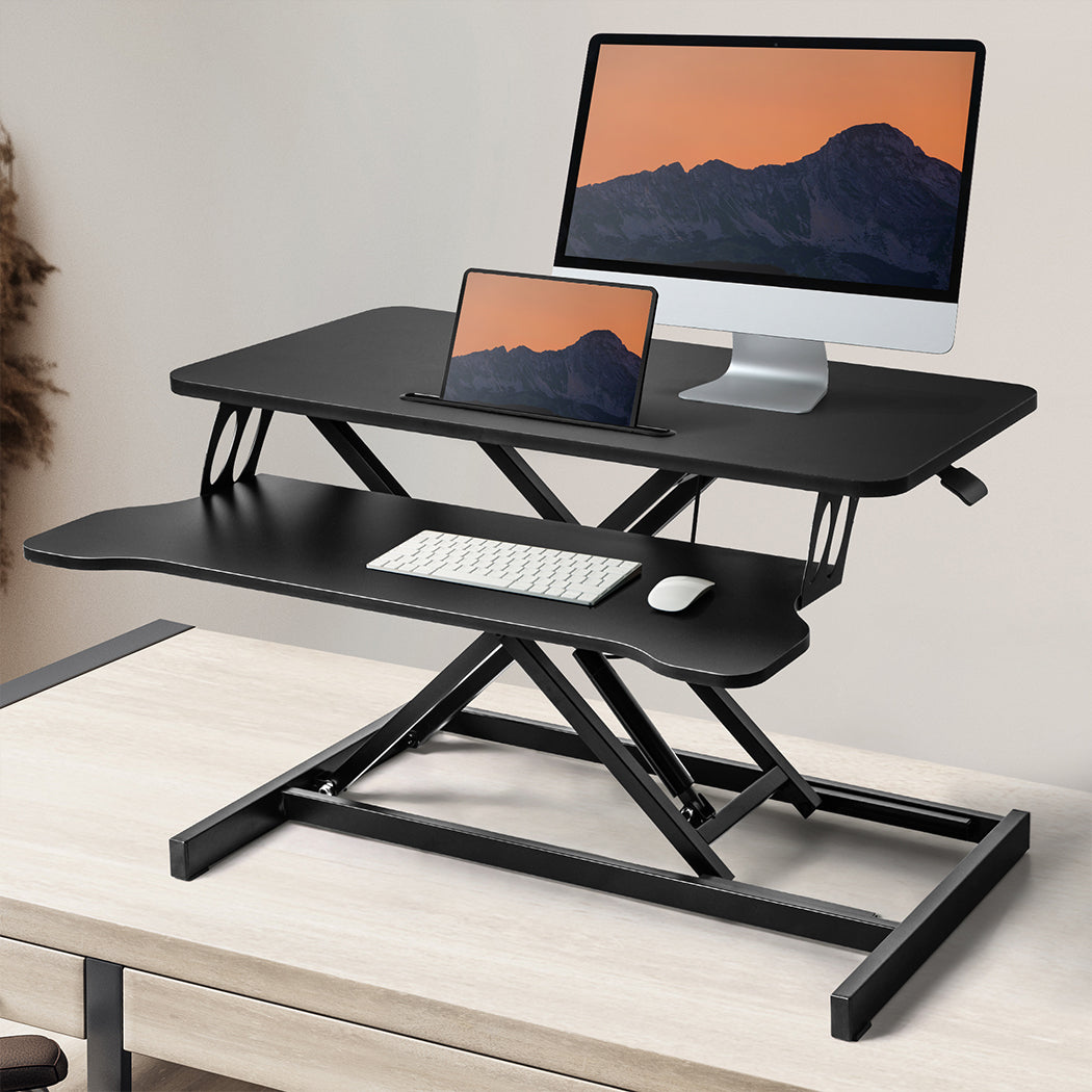 Levede Sit Standing Desk Converter Laptop-1910113310553018374