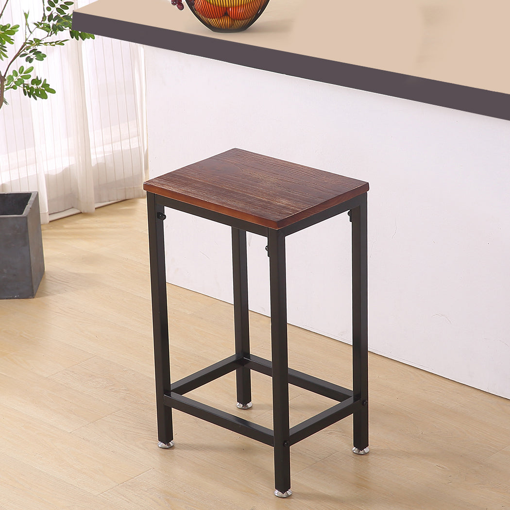 Levede 2x Industrial Bar Stools Wooden-1919892920203350022