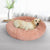 PaWz Pet Bed Cat Dog Donut Nest Calming M Pink Medium-1954802760847331334