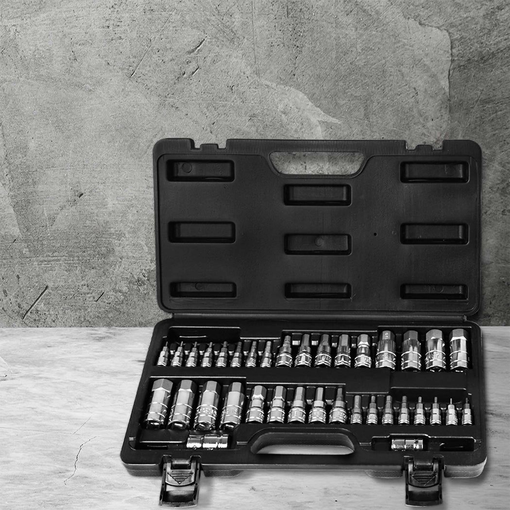 Traderight Hex Bit Socket Set SAE Metric-1919892895540842502