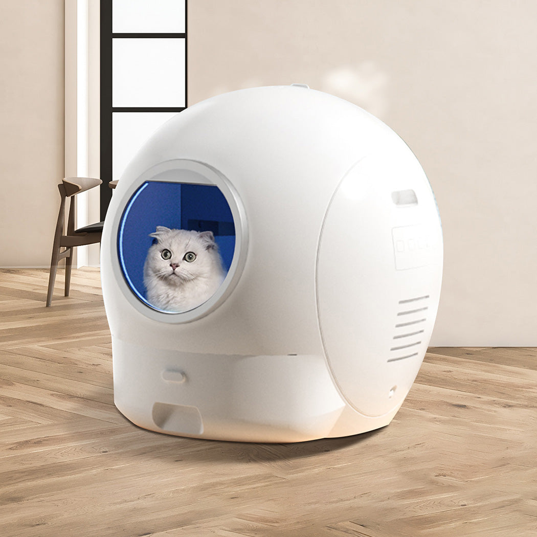 Pawz Self Cleaning Cat Litter Box Large Enclosed Toilet-1973193538569113606