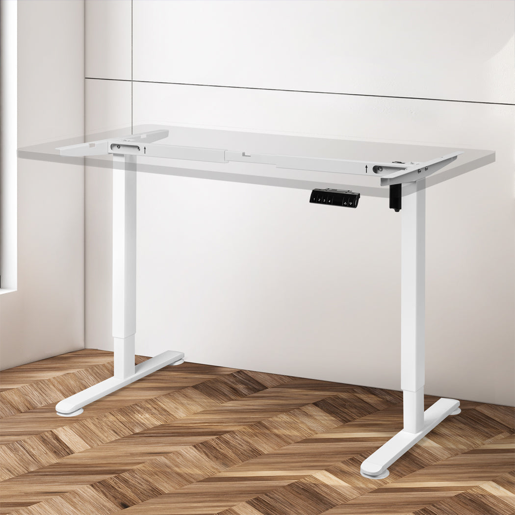 Levede Motorised Standing Desk Frame White Single Motor-1954803014925684742