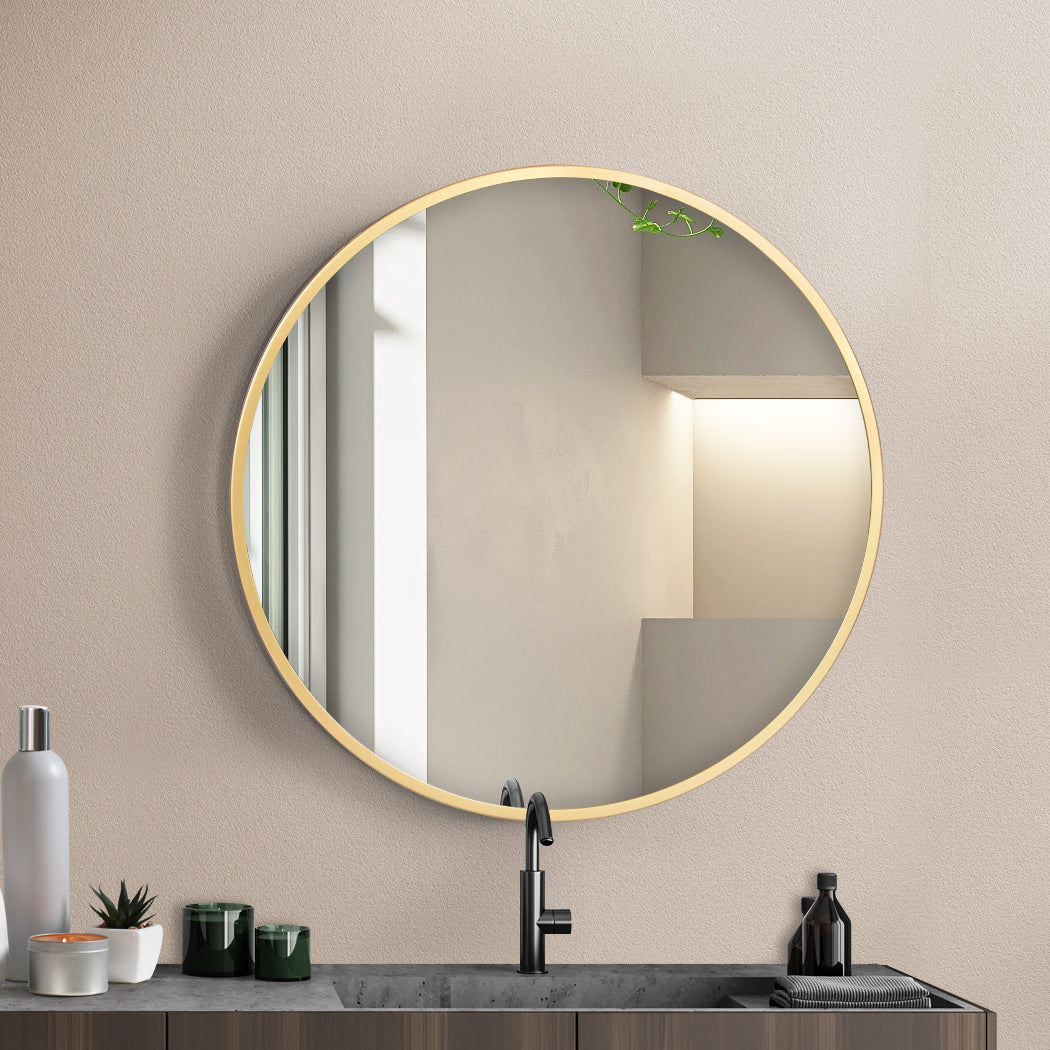 Yezi Wall Mirror Round Bathroom Decor 50cm-1954803007363354630