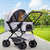 PaWz Pet Stroller Pram Dog Carrier Trailer Grey-1910112546027868166