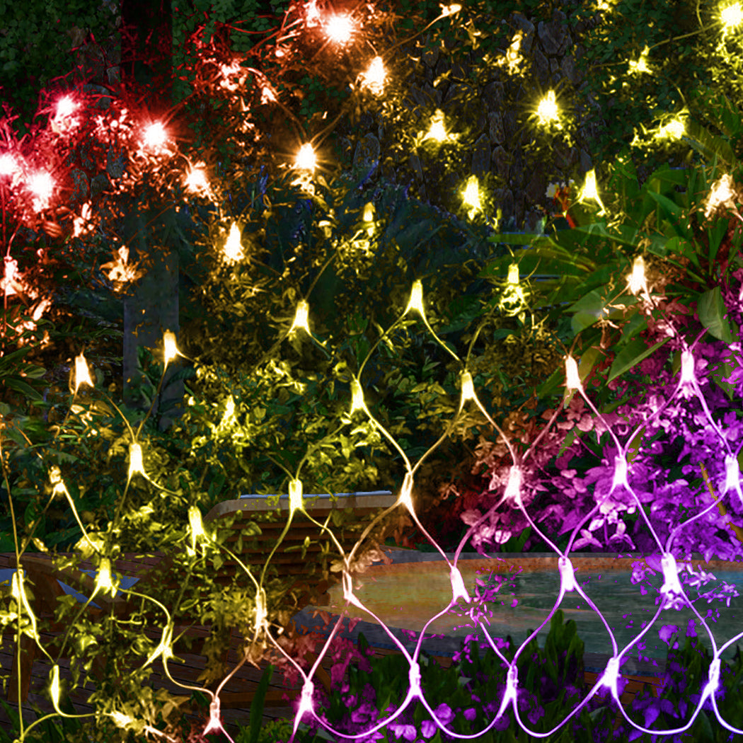 320LED Fairy Lights Net Mesh Curtain Multi-Coloured-1954802501417046022