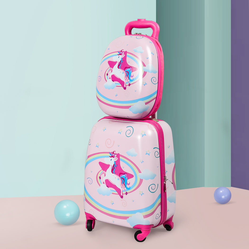 BoPeep 16''13'' 2PCS Kids Luggage Set Unicorn-1954802778916392966