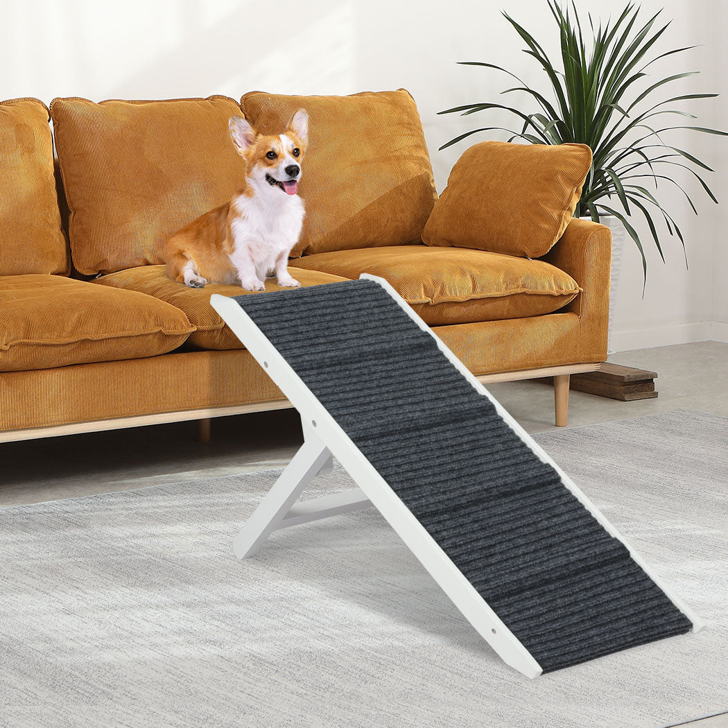 PaWz Adjustable Dog Ramp Height Stair White-1954802549827702790