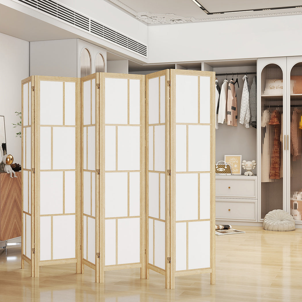 Levede 6 Panel Room Divider 170cm Freestanding Screen-1973194197183893510