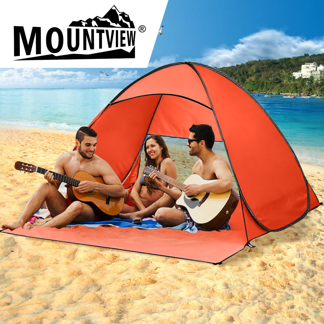 Mountview Pop Up Beach Tent Caming Portable Orange-1954802642060447750