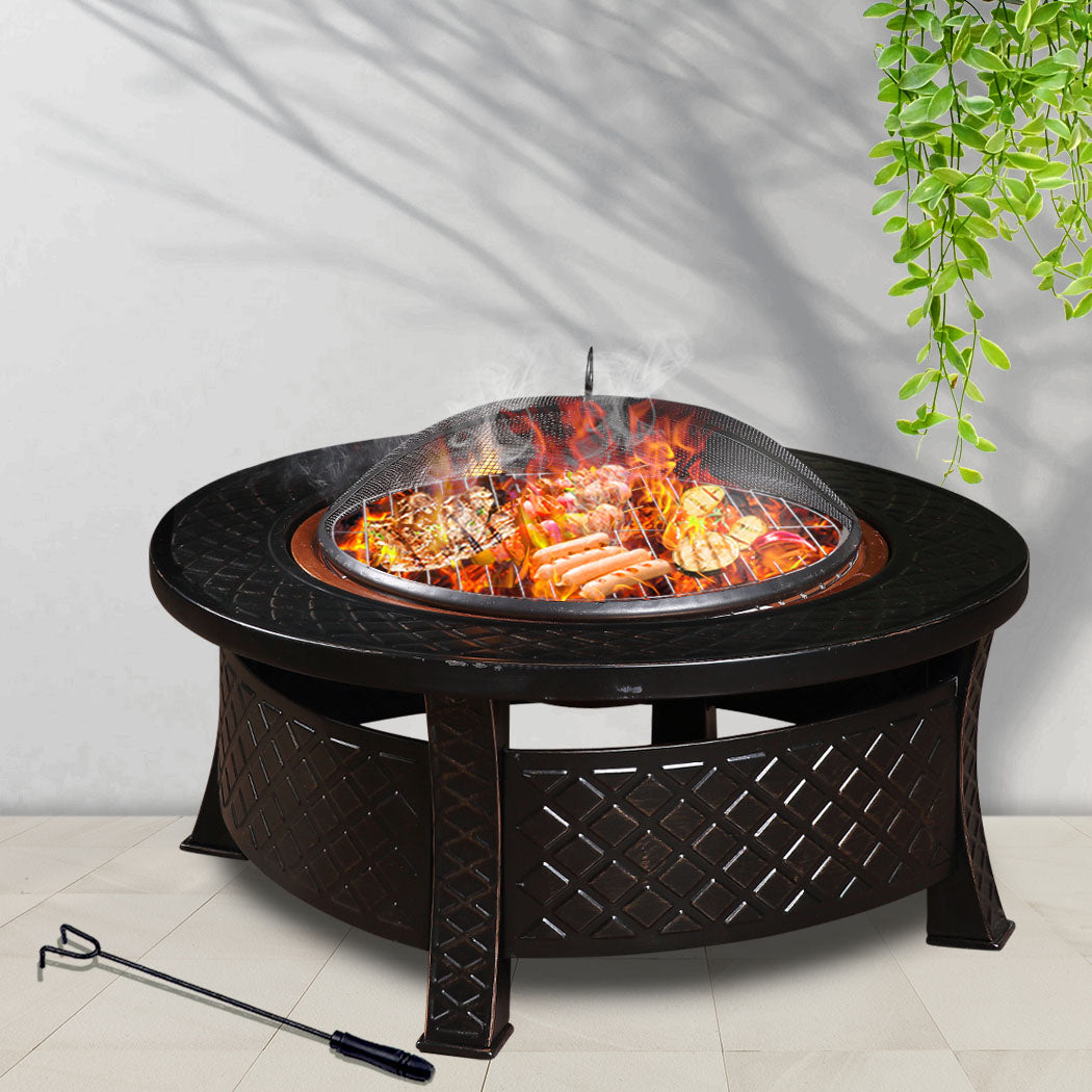 Moyasu 3 IN 1 Fire Pit BBQ Grill Pits-1910112942565756934