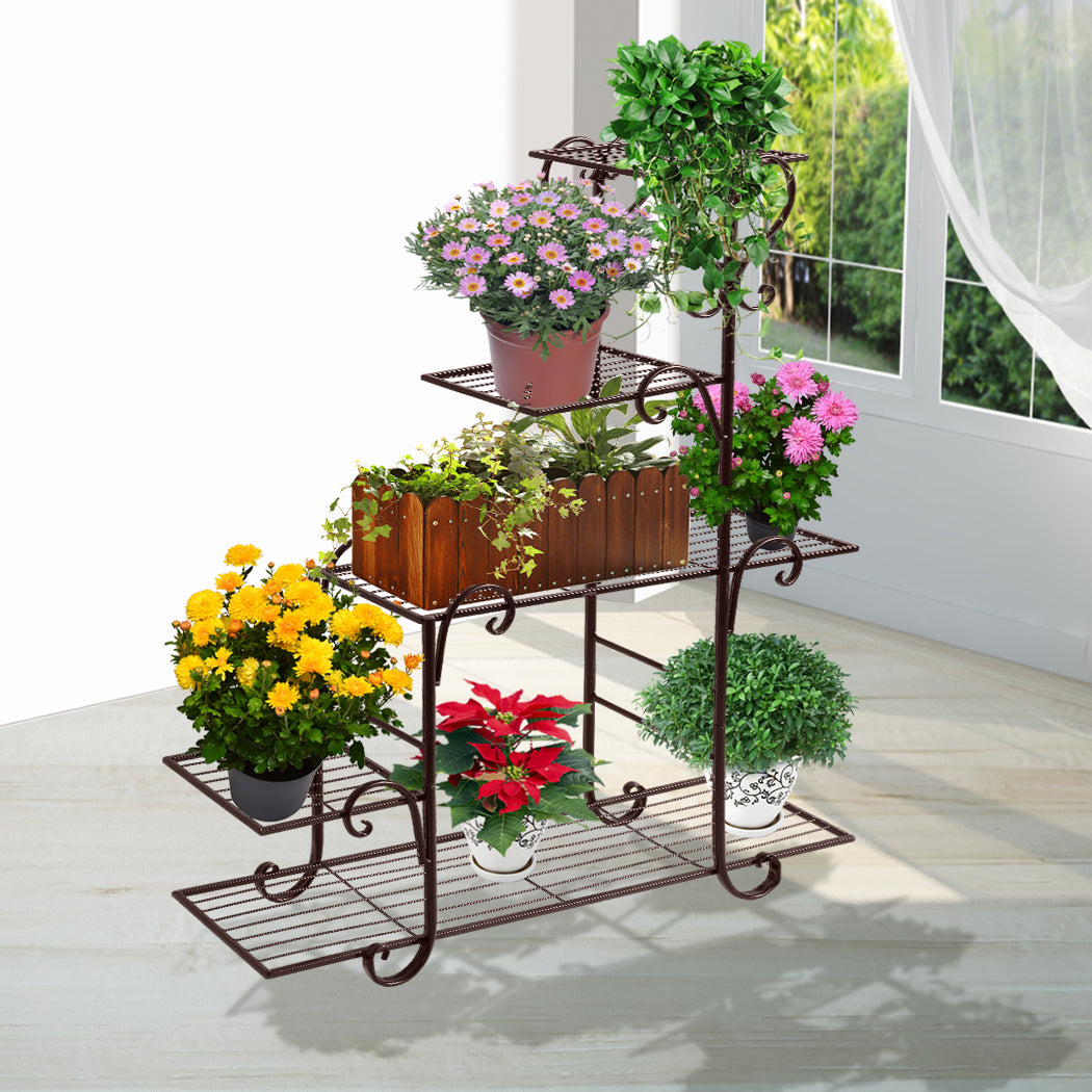 Levede Plant Stand Outdoor Indoor Metal Bronze-1954802662457348102