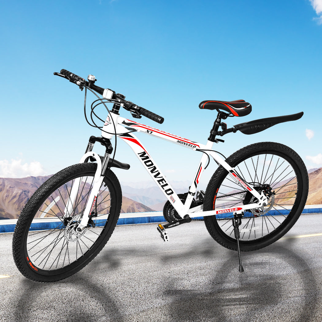 Monvelo 29'' Mountain Bicycle White Black,Red,White-1919892835172225030