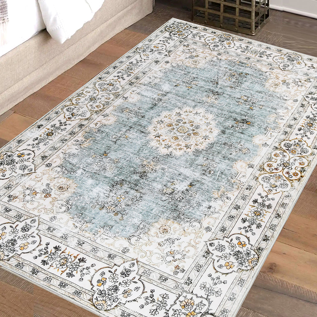 Marlow Floor Rug Short Pile Washable Vintage Carpet Soft Plush Non Slip 200x290-1954802390863581190