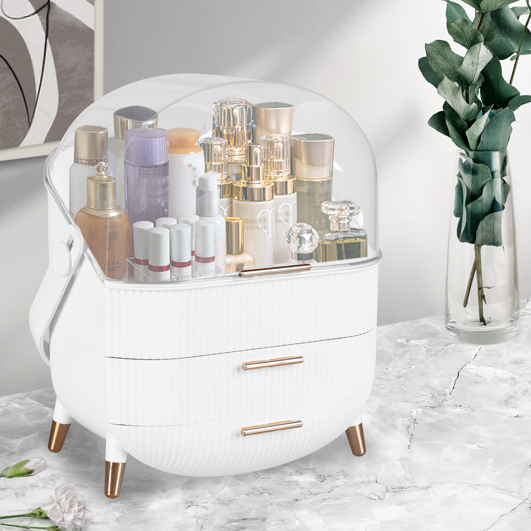 Makeup Organizer Case Drawer Portable White-1954803003059998726