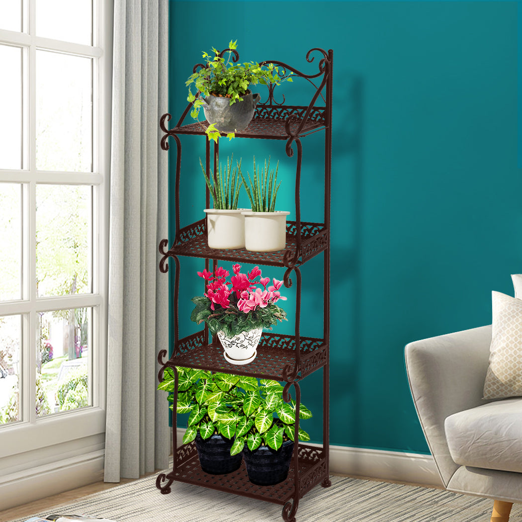 Levede Plant Stand 4 Tiers Outdoor Indoor Bronze-1910112301030182918