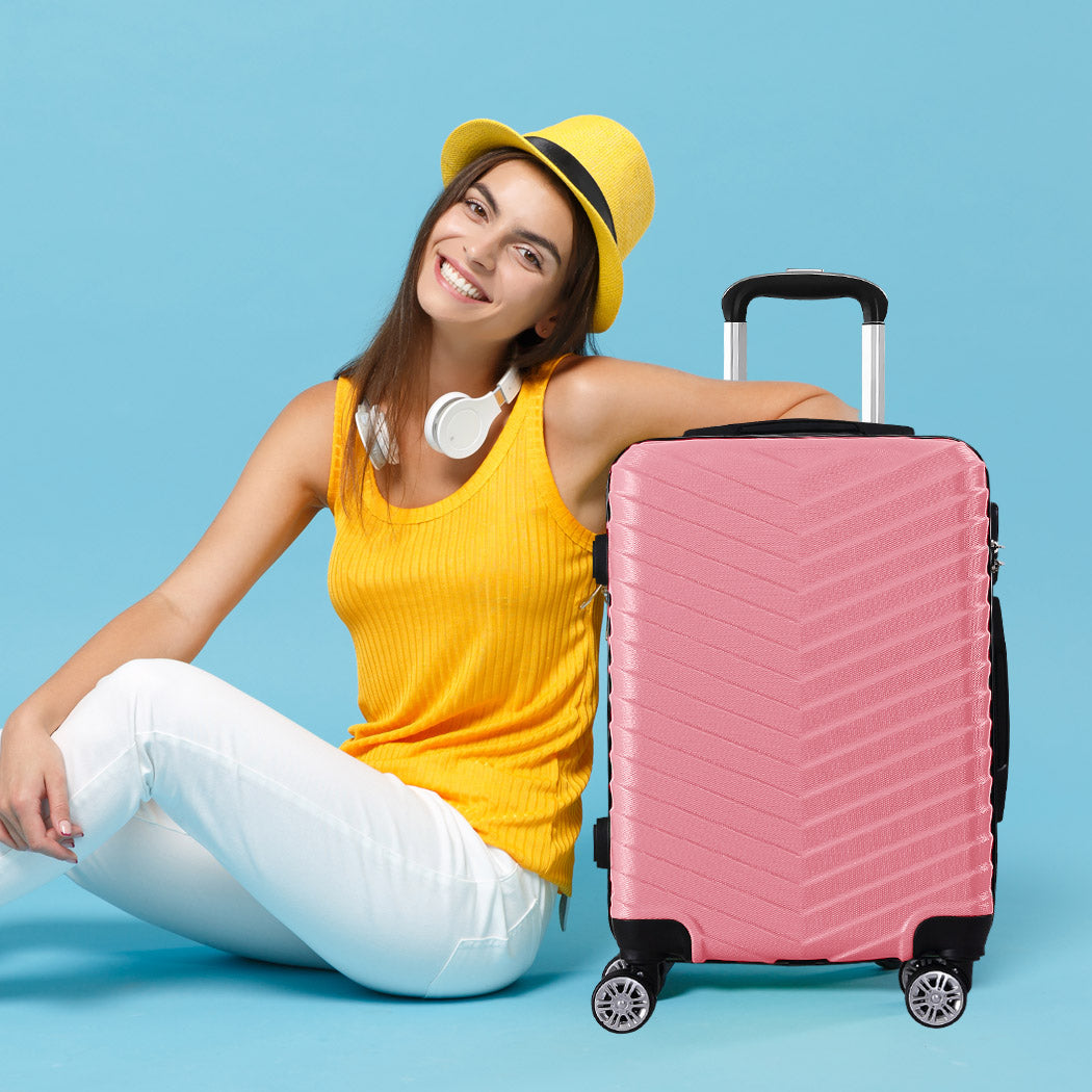 Slimbridge 20" Carry On Travel Luggage Rose 20 inch-1954802807471214598