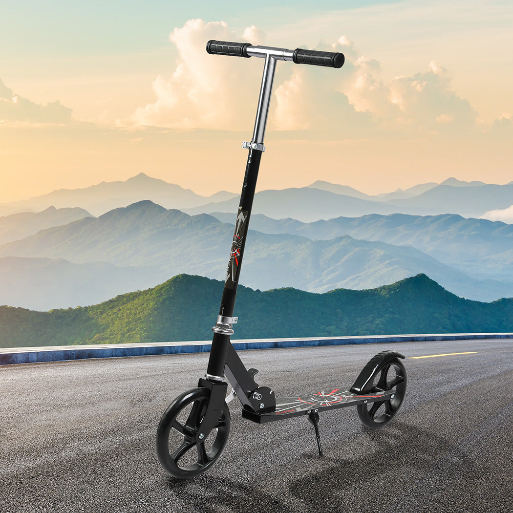 MONVELO Folding Scooter Dual Large Wheels Black-1973193577018298375