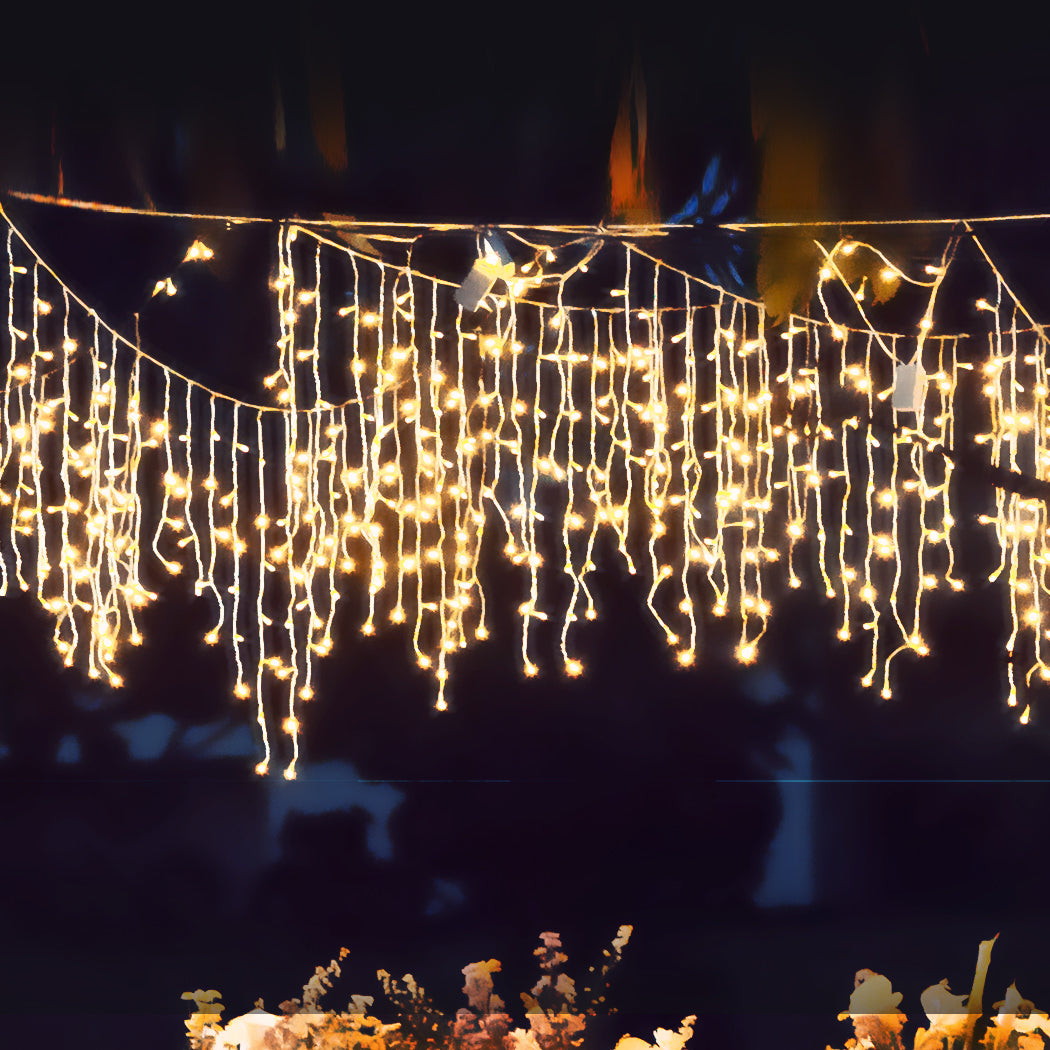 LED Curtain Fairy String Lights Wedding Warm White 500 LED-1954803000086237190