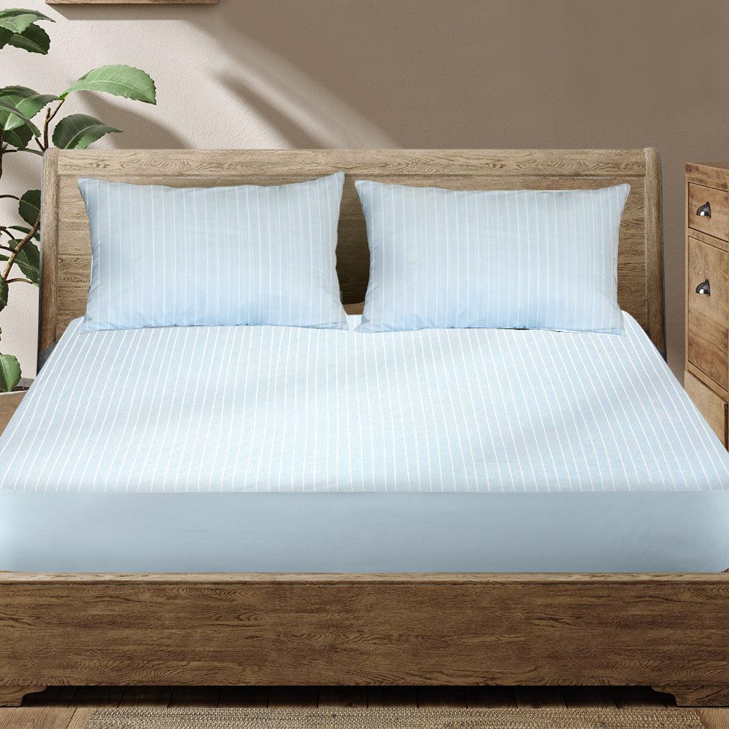 Dreamz Double Mattress Protector Pillowcases Double Blue-1910112876966842375