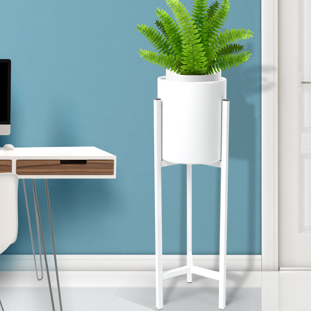 Levede Plant Stand Garden Planter Metal White Large-1910112816438841350