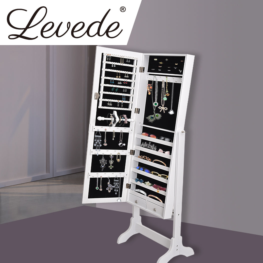 Levede Mirror Jewellery Cabinet Makeup-1917016722817290246