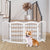 PaWz Wooden Pet Gate Dog Fence Safety White-1910112466411589638