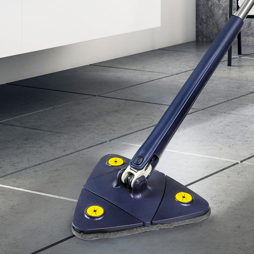 Cleanflo Cleaning Mop Dry Wet Triangle Blue-1910113307117883398