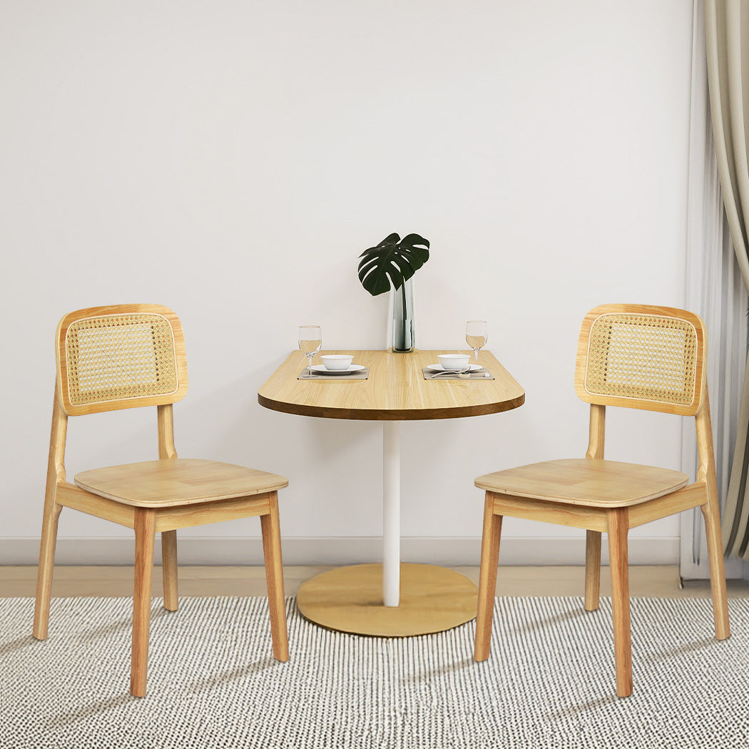 Levede 4x Rattan Dining Chair Wooden Kitchen Chair-1973194183002951686