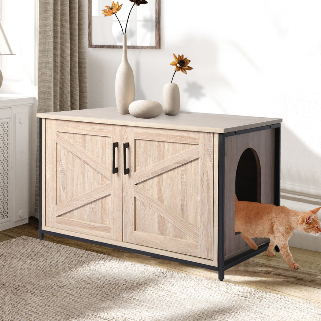 PaWz Enclosed Cat Litter Cabinet Box-1954802549446021126