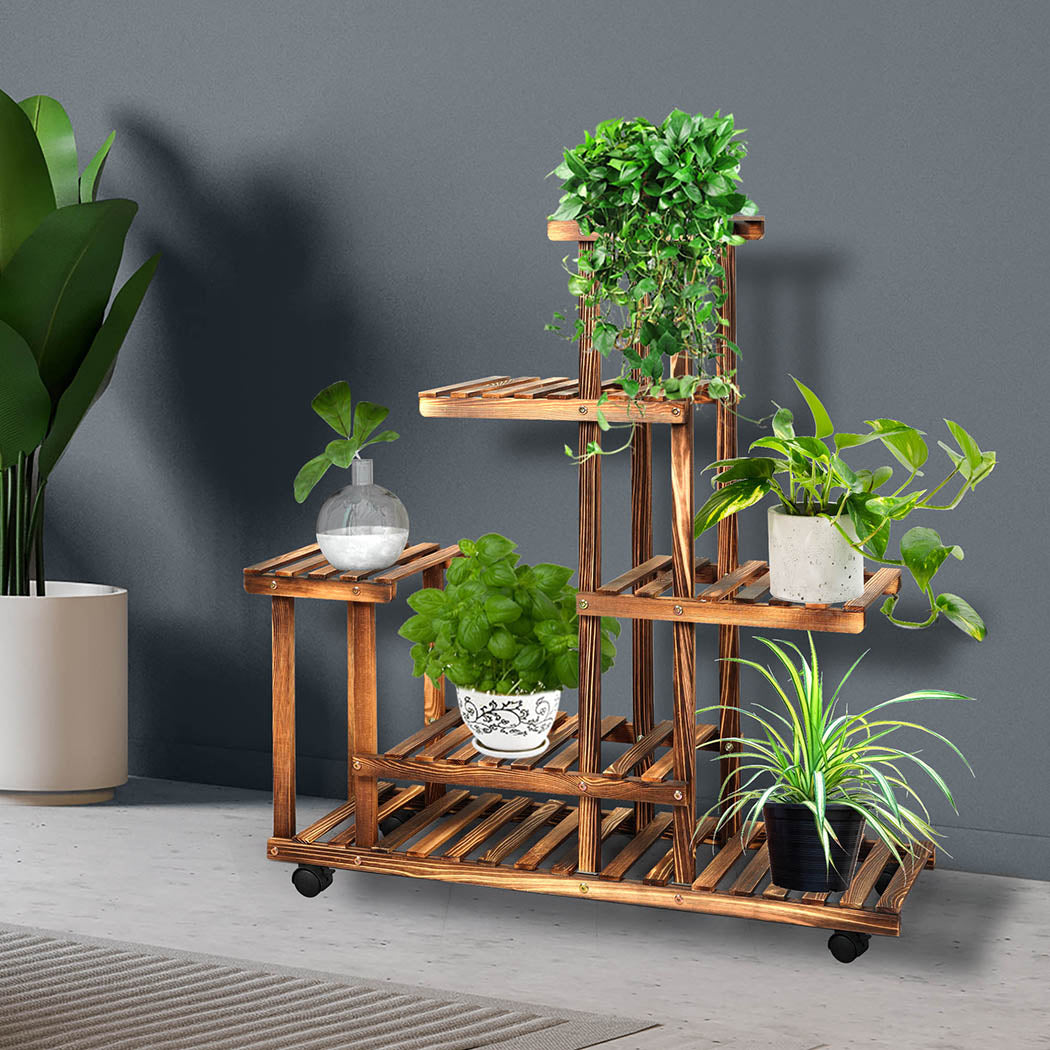 Levede 5-Tier Plant Stand Wood Wooden-1910112312400941062